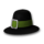 Zöld telepes kalap